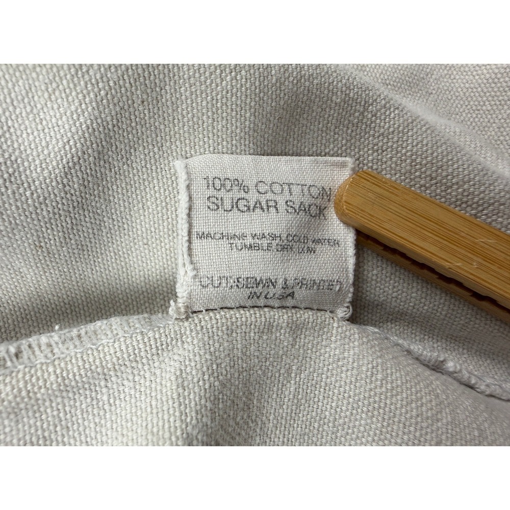 VTG 90s No Sweat Sweatwear Sugar Sack Cotton Pants Cream Mens One Size USA - Picture 5 of 16